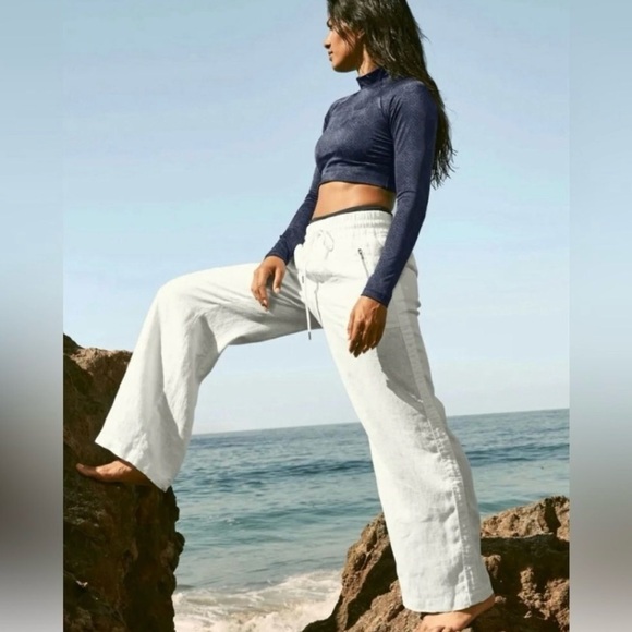 Athleta Pants - NWOT Athleta Retreat Off White Wide-Leg Linen Pants